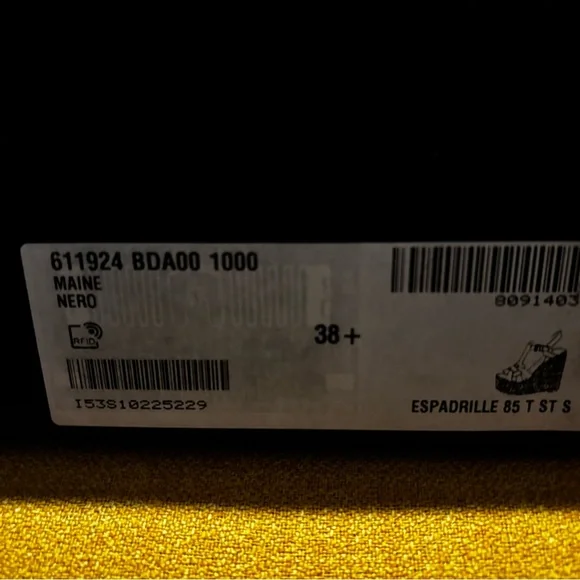 Authentic Brand New YSL Tribute Espadrilles Wedge In Smooth Leather - Picture 6 of 10